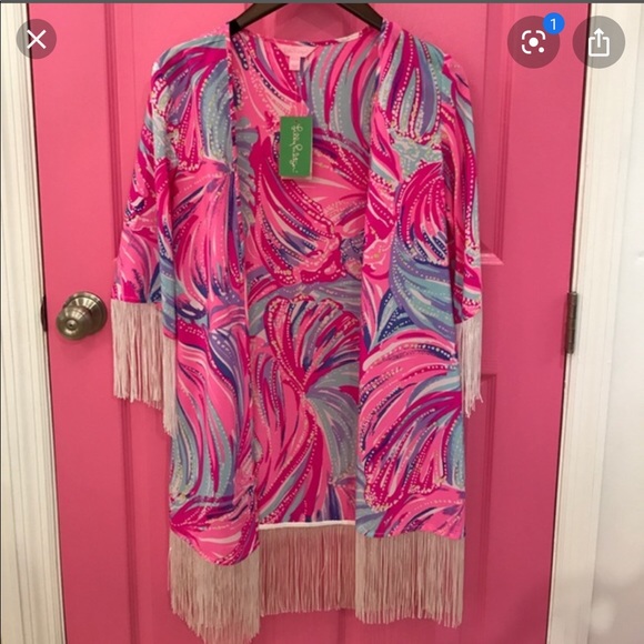 Lilly Pulitzer Tops - Lilly Pulitzer Noelle kimono NEW W/O TAGS XXS SILK